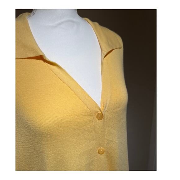Talbots Yellow Cardigan 75% Corton Cardigan Size 3X NWT - Picture 3 of 5